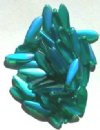 50 5x16mm Matte Transparent Emerald AB Daggers